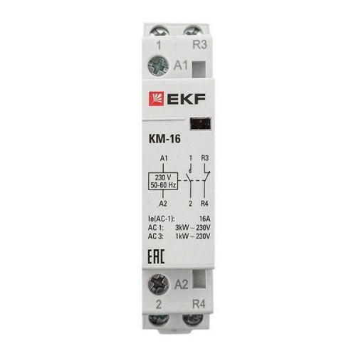 Контактор модульный КМ 16А NО+NC (1 мод.) EKF km-1-16-11