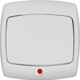 Выключатель 1-кл. СП Рондо 10А IP20 с индикацией бел. SchE VS1U-125-BI