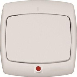 Выключатель 1-кл. СП Рондо 10А IP20 с индикацией бел. SchE VS1U-125-BI
