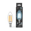 Лампа светодиодная филаментная Black Filament 13Вт свеча 4100К нейтр. бел. E14 1150лм GAUSS 10380121