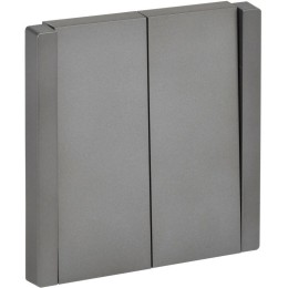 Выключатель проходной 2-кл. СП FORTE&PIANO 10А FP507 сталь IEK FP-V22-0-10-1-K46