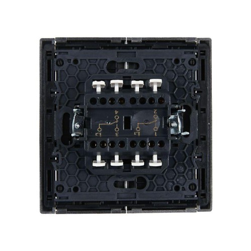 Выключатель проходной 2-кл. СП FORTE&PIANO 10А FP507 сталь IEK FP-V22-0-10-1-K46