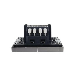 Выключатель проходной 2-кл. СП FORTE&PIANO 10А FP507 сталь IEK FP-V22-0-10-1-K46