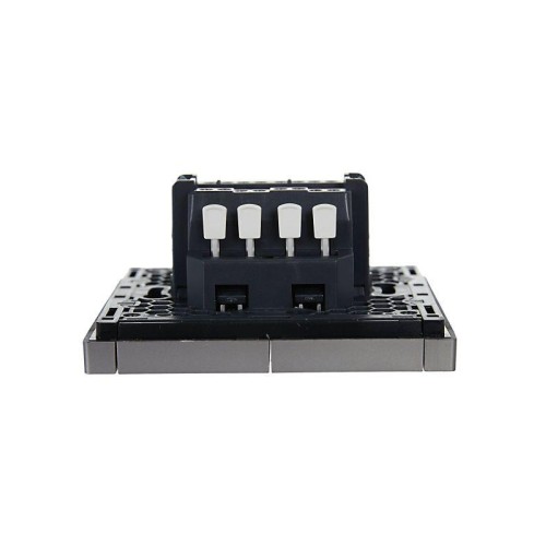 Выключатель проходной 2-кл. СП FORTE&PIANO 10А FP507 сталь IEK FP-V22-0-10-1-K46