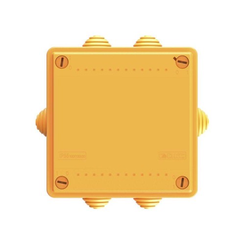 Коробка ответвительная FS 100х100х50мм 5р 450В 20А 10кв.мм с каб. вводами и клеммн. IP55 пластик. DK