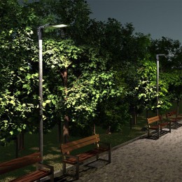 Кронштейн 200х205х100мм на трубу до d58мм/консоль d48мм для уличных светильников черн. GAUSS 9032151