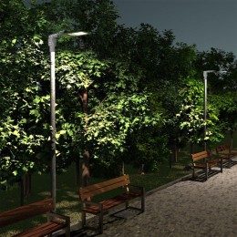 Кронштейн 200х205х100мм на трубу до d58мм/консоль d48мм для уличных светильников сер. GAUSS 90326510