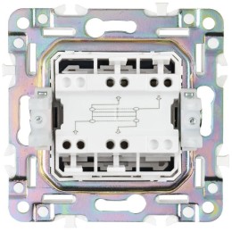 Выключатель перекрестный 1-кл. SKANDY 10А SK-V03N никель IEK SK-V13-0-10-K50