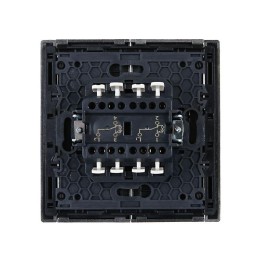 Выключатель проходной 2-кл. СП FORTE&PIANO 10А FP508 с индикацией сталь IEK FP-V22-1-10-1-K46