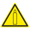 Знак W 19 "Газовый баллон" 150х150х150мм пластик EKF pn-w-19