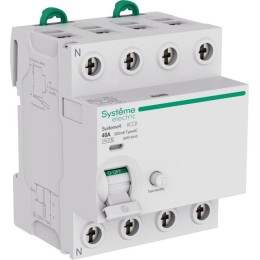 Выключатель дифференциального тока 4п 40А 300мА тип AC-S Systeme9 400В SE S9R19440