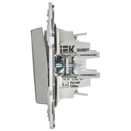 Выключатель проходной 1-кл. SKANDY 10А SK-V02N никель IEK SK-V12-0-10-K50