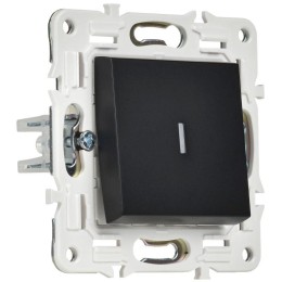 Выключатель проходной 1-кл. SKANDY 10А SK-V08Bl с индикацией черн. IEK SK-V12-1-10-K02