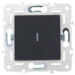 Выключатель проходной 1-кл. SKANDY 10А SK-V08G с индикацией графит IEK SK-V12-1-10-K53