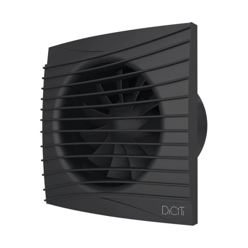 Вентилятор накладной SILENT D100 обратн. клапан Matt black DiCiTi SILENT 4C Matt black