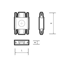 Коннектор MTR16 CI-BL I-обр. накладной шинопровод низковольтный Pro черн. JazzWay 5057272