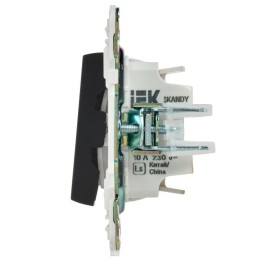 Выключатель 1-кл. SKANDY 10А SK-V07Bl с индикацией черн. IEK SK-V10-1-10-K02