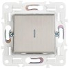 Выключатель 1-кл. SKANDY 10А SK-V07N с индикацией никель IEK SK-V10-1-10-K50