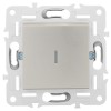 Выключатель 1-кл. SKANDY 10А SK-V07Sh с индикацией шампань IEK SK-V10-1-10-K37