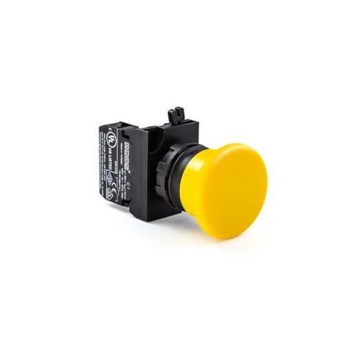 Кнопка нажимная "Грибок" 1НО желт. EMAS CP100MS