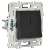 Выключатель 2-кл. SKANDY 10А SK-V04Bl черн. IEK SK-V20-0-10-K02