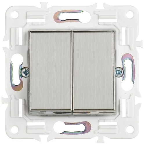 Выключатель 2-кл. SKANDY 10А SK-V04N никель IEK SK-V20-0-10-K50