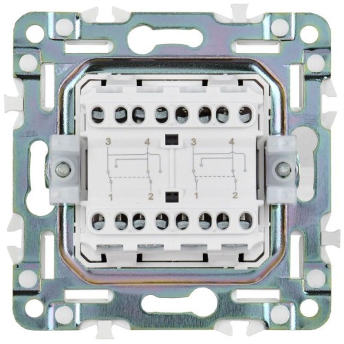 Выключатель перекрестный 2-кл. SKANDY 10А SK-V06Bl черн. IEK SK-V23-0-10-K02