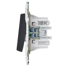 Выключатель перекрестный 2-кл. SKANDY 10А SK-V06Bl черн. IEK SK-V23-0-10-K02