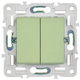 Выключатель перекрестный 2-кл. SKANDY 10А SK-V06G мятный IEK SK-V23-0-10-K06