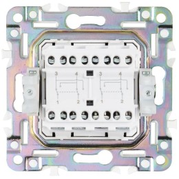Выключатель перекрестный 2-кл. SKANDY 10А SK-V06N никель IEK SK-V23-0-10-K50