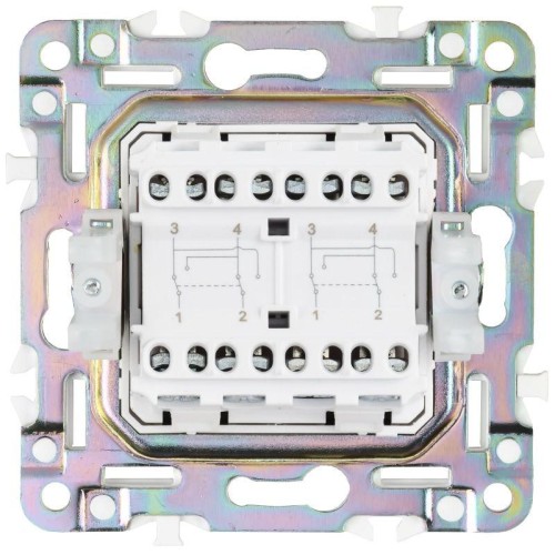 Выключатель перекрестный 2-кл. SKANDY 10А SK-V06N никель IEK SK-V23-0-10-K50