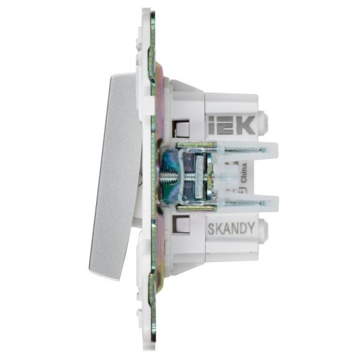 Выключатель перекрестный 2-кл. SKANDY 10А SK-V06S серебр. IEK SK-V23-0-10-K23