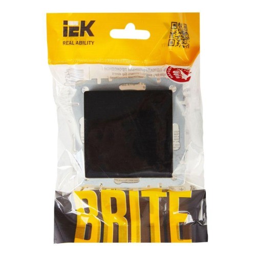 Выключатель 1-кл. СП BRITE ВС10-1-0-БрЧ 10А механизм черн. IEK BR-V10-0-10-K02