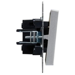 Выключатель проходной 1-кл. СП BRITE ВС10-1-6-БрА 10А механизм алюм. IEK BR-V12-0-10-K47