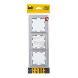 Рамка 3-м BRITE РУ-3-БрА алюм. IEK BR-M32-K47