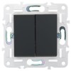Выключатель проходной 2-кл. SKANDY 10А SK-V05G графит IEK SK-V22-0-10-K53
