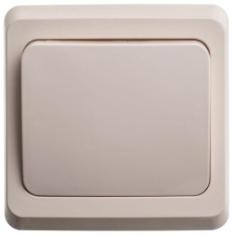 Выключатель кнопочный 1-кл. СП Этюд 10А IP20 с самовозвратом крем. SE KC10-001K