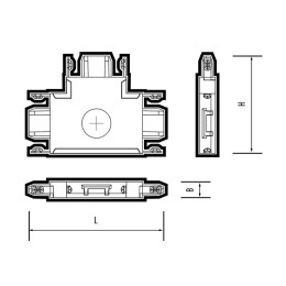 Коннектор MTR16 CT-BL T-обр. накладной шинопровод низковольтный Pro черн. JazzWay 5057333
