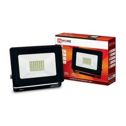 Прожектор светодиодный СДО-8 30Вт 6500К IP65 2850лм 230В черн. IN HOME 4690612030036