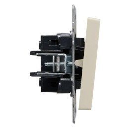 Выключатель проходной 1-кл. СП BRITE ВС10-1-6-БрКр 10А механизм беж. IEK BR-V12-0-10-K10
