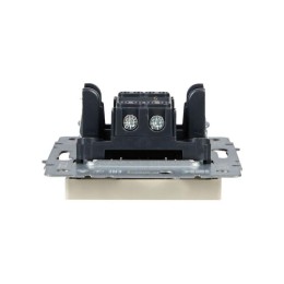 Выключатель проходной 1-кл. СП BRITE ВС10-1-6-БрКр 10А механизм беж. IEK BR-V12-0-10-K10
