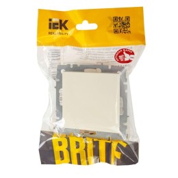 Выключатель проходной 1-кл. СП BRITE ВС10-1-6-БрКр 10А механизм беж. IEK BR-V12-0-10-K10