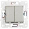 Выключатель проходной 2-кл. SKANDY 10А SK-V05N никель IEK SK-V22-0-10-K50