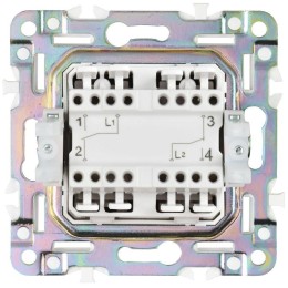 Выключатель проходной 2-кл. SKANDY 10А SK-V05N никель IEK SK-V22-0-10-K50