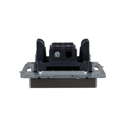 Выключатель проходной 1-кл. СП BRITE ВС10-1-6-БрС 10А механизм сталь IEK BR-V12-0-10-K46