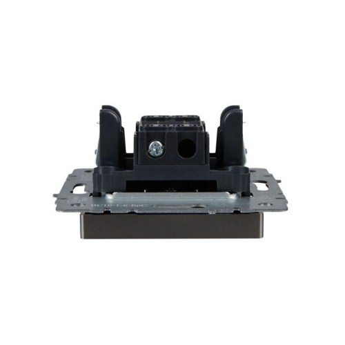 Выключатель проходной 1-кл. СП BRITE ВС10-1-6-БрС 10А механизм сталь IEK BR-V12-0-10-K46