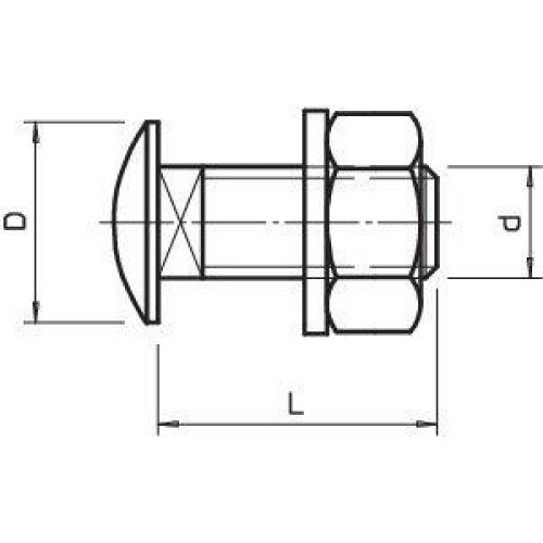 Комплект креп. M8х20 FRS 8х20 F (болт плос/гол.+гайка+шайба) OBO 6406971