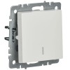 Выключатель 1-кл. СП BRITE ВС10-1-1-БрБ 10А с индик. механизм бел. IEK BR-V10-1-10-K01