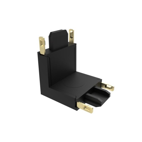 Коннектор MTR16 CV-BL V-обр. накладной шинопровод низковольтный Pro черн. JazzWay 5057319