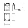 Коннектор MTR16 CV-BL V-обр. накладной шинопровод низковольтный Pro черн. JazzWay 5057319